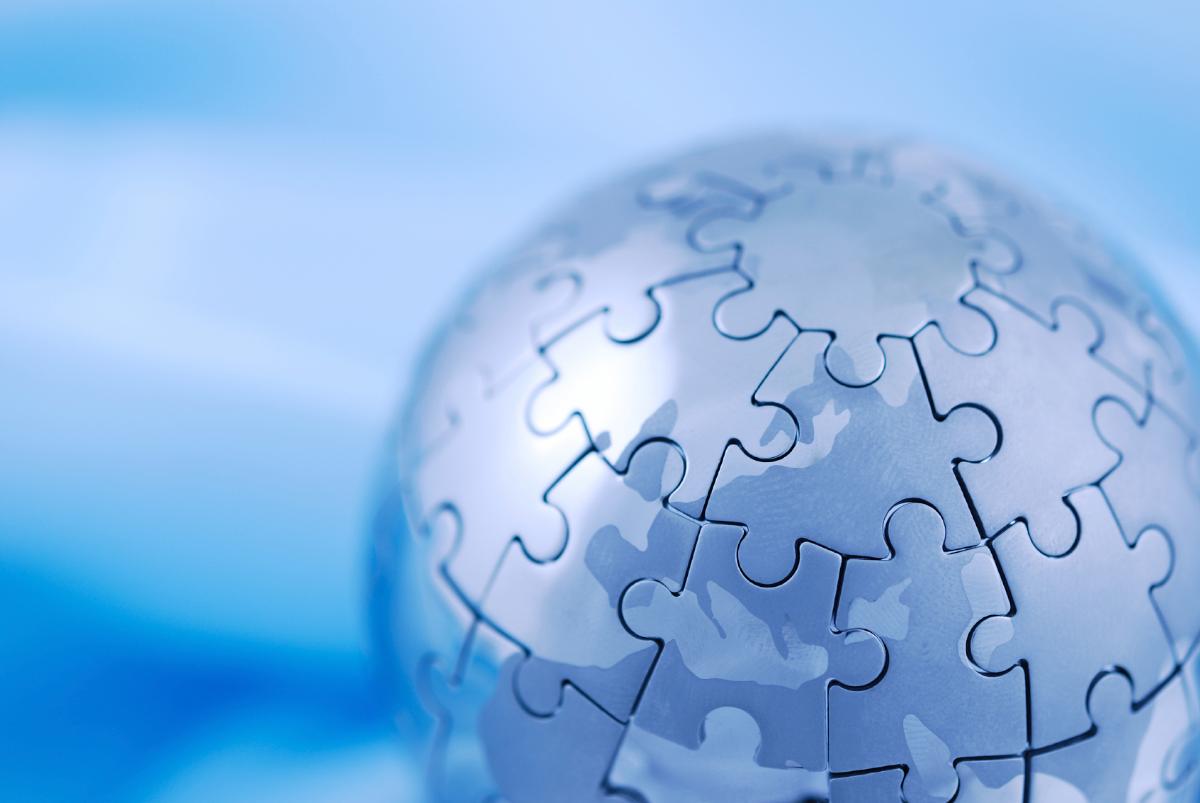 DNA-Helix mit Erde Hintergrund